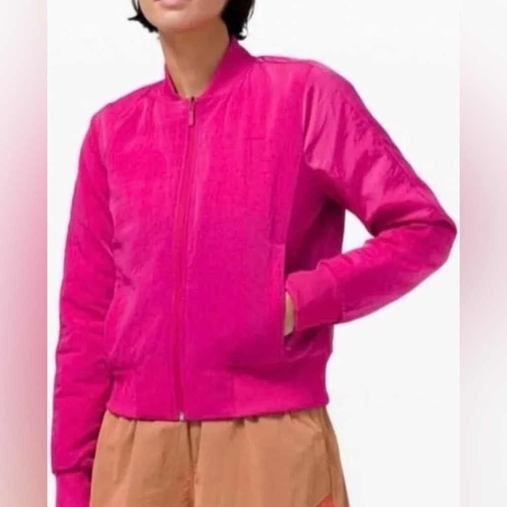 Lululemon - Reversible Bomber Jacket - Ripe Raspberry - Size 6